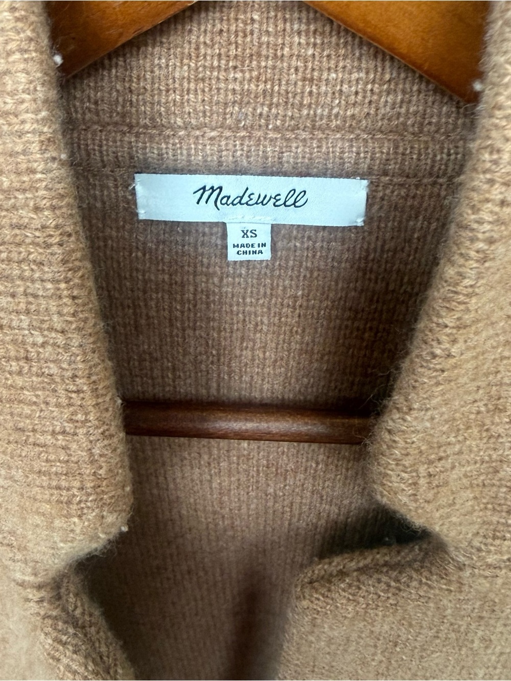 Madewell Spencer Sweater-Coat Heather Caramel Merino Wool Blazer Cardigan XS - Picture 5 of 6